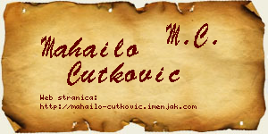 Mahailo Ćutković vizit kartica